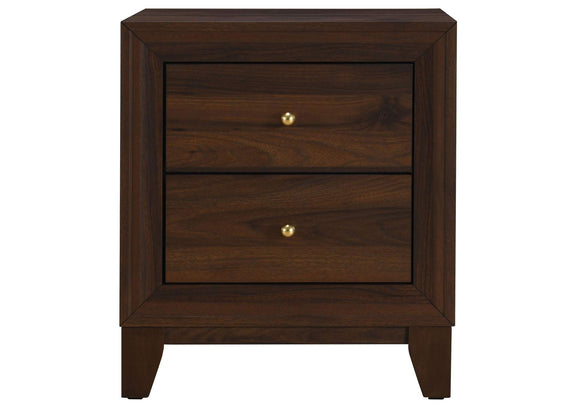 223442 Welsley 2-drawer Nightstand Bedside Table Walnut