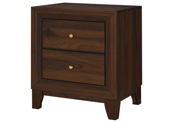 223442 Welsley 2-drawer Nightstand Bedside Table Walnut