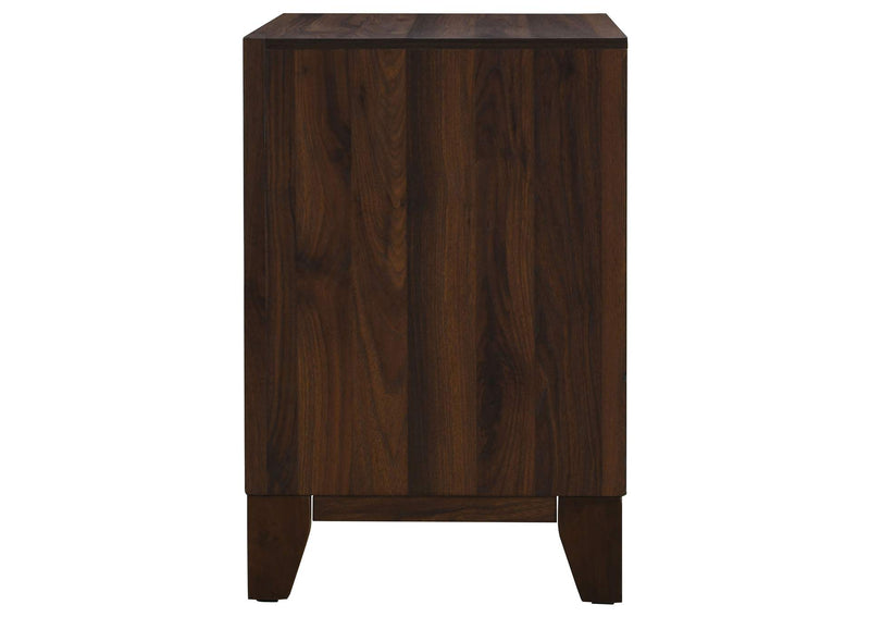 223442 Welsley 2-drawer Nightstand Bedside Table Walnut