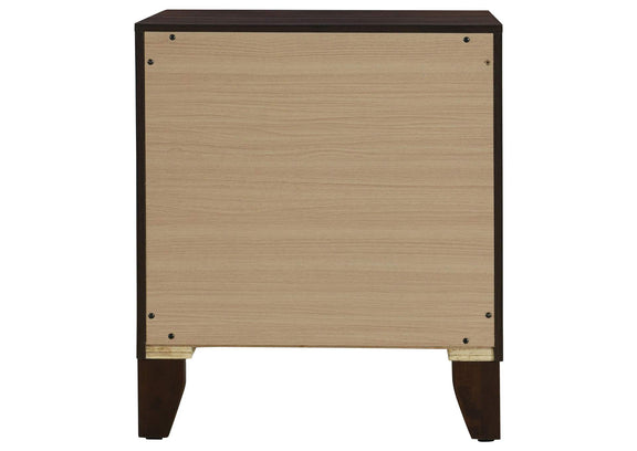 223442 Welsley 2-drawer Nightstand Bedside Table Walnut