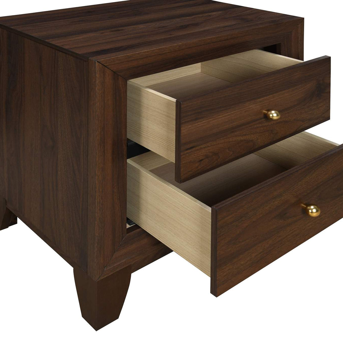 223442 Welsley 2-drawer Nightstand Bedside Table Walnut