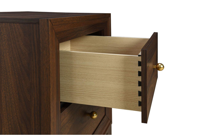 223442 Welsley 2-drawer Nightstand Bedside Table Walnut