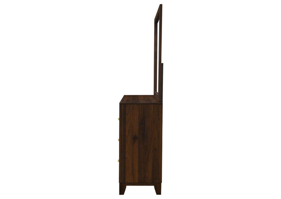 223443M Welsley 6-drawer Dresser and Mirror Walnut