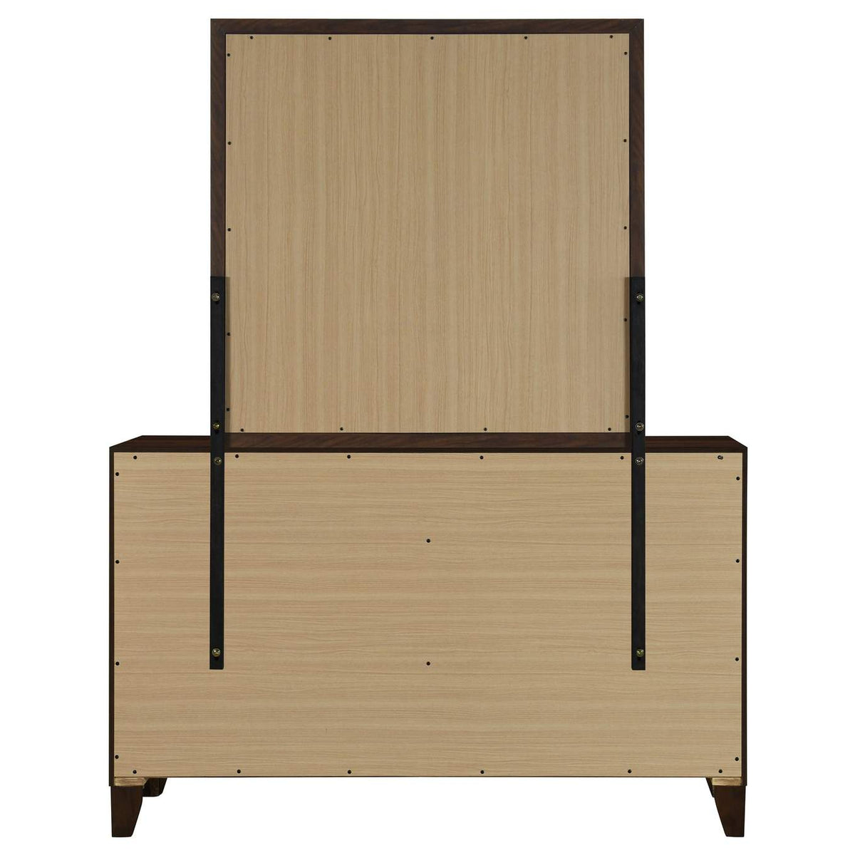 223443M Welsley 6-drawer Dresser and Mirror Walnut