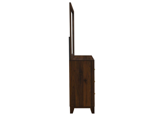 223443M Welsley 6-drawer Dresser and Mirror Walnut