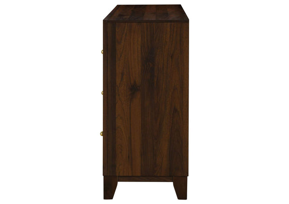 223443 Welsley 6-drawer Dresser Cabinet Walnut