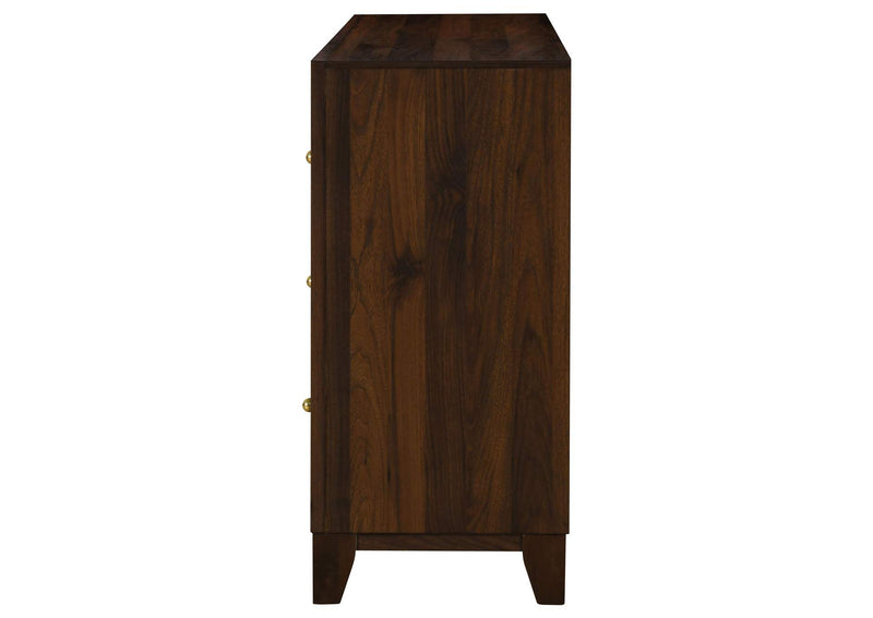 223443 Welsley 6-drawer Dresser Cabinet Walnut