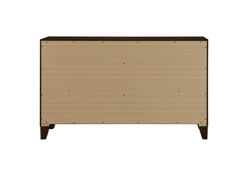 223443 Welsley 6-drawer Dresser Cabinet Walnut