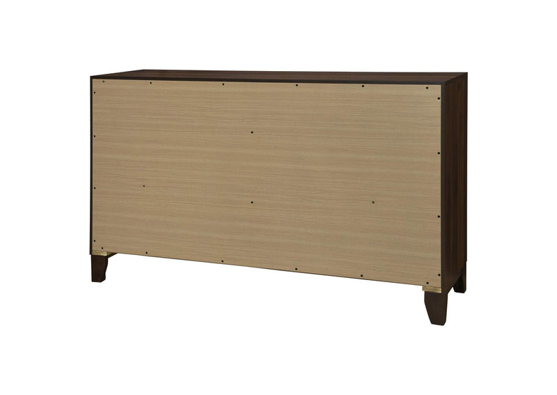 223443 Welsley 6-drawer Dresser Cabinet Walnut