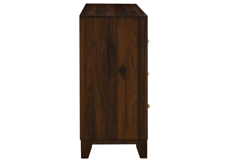 223443 Welsley 6-drawer Dresser Cabinet Walnut