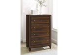 223445 Welsley 4-drawer Chest of Drawers Walnut