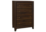 223445 Welsley 4-drawer Chest of Drawers Walnut