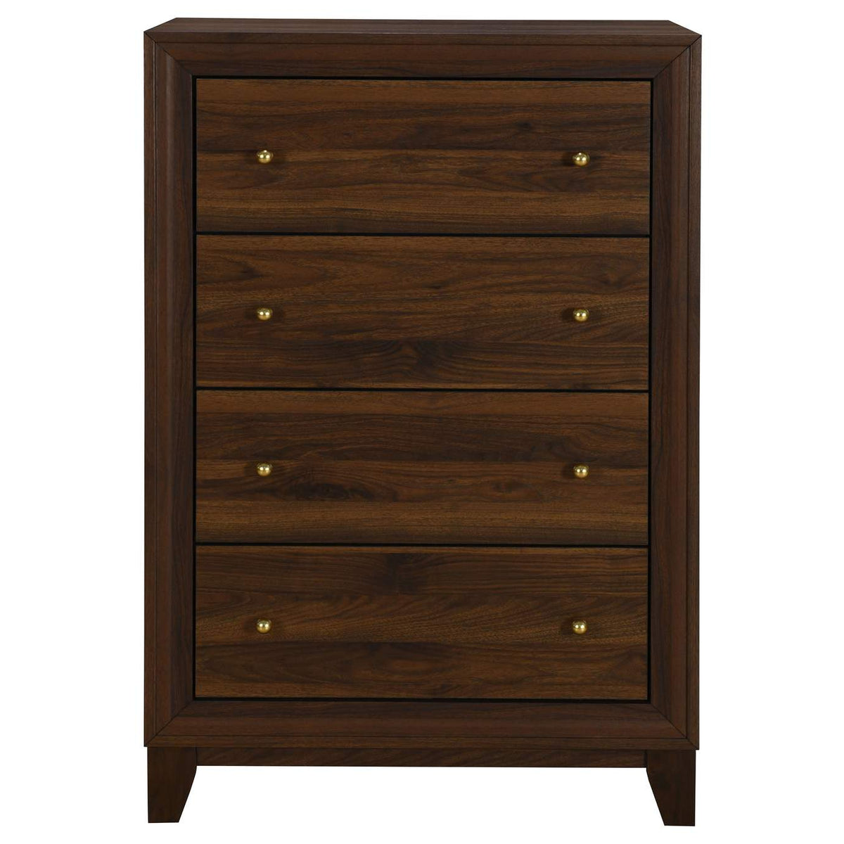 223445 Welsley 4-drawer Chest of Drawers Walnut