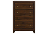 223445 Welsley 4-drawer Chest of Drawers Walnut