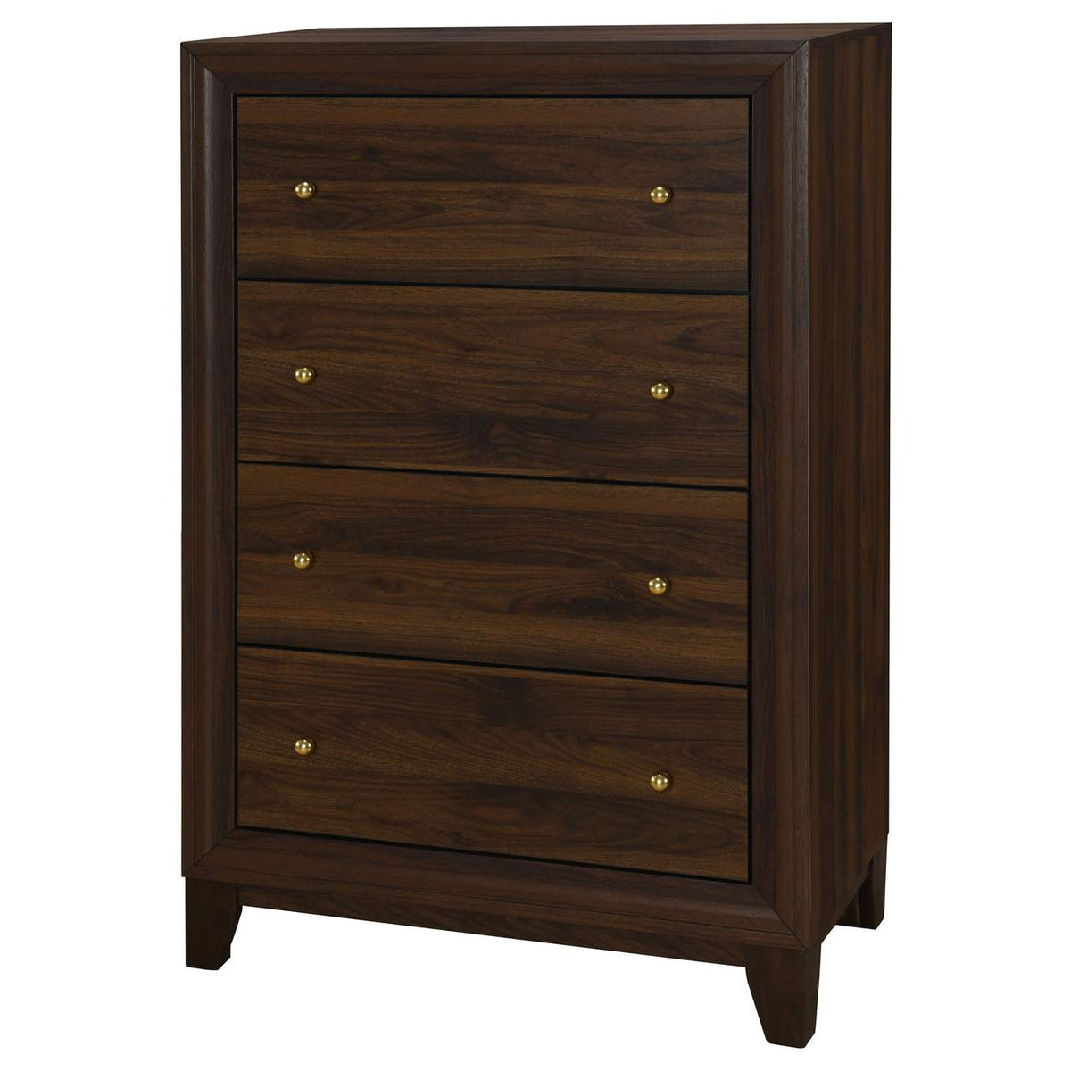 223445 Welsley 4-drawer Chest of Drawers Walnut