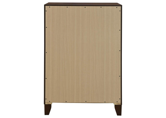 223445 Welsley 4-drawer Chest of Drawers Walnut