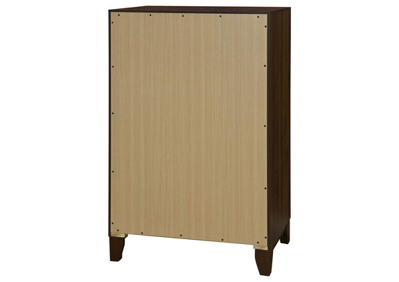 223445 Welsley 4-drawer Chest of Drawers Walnut