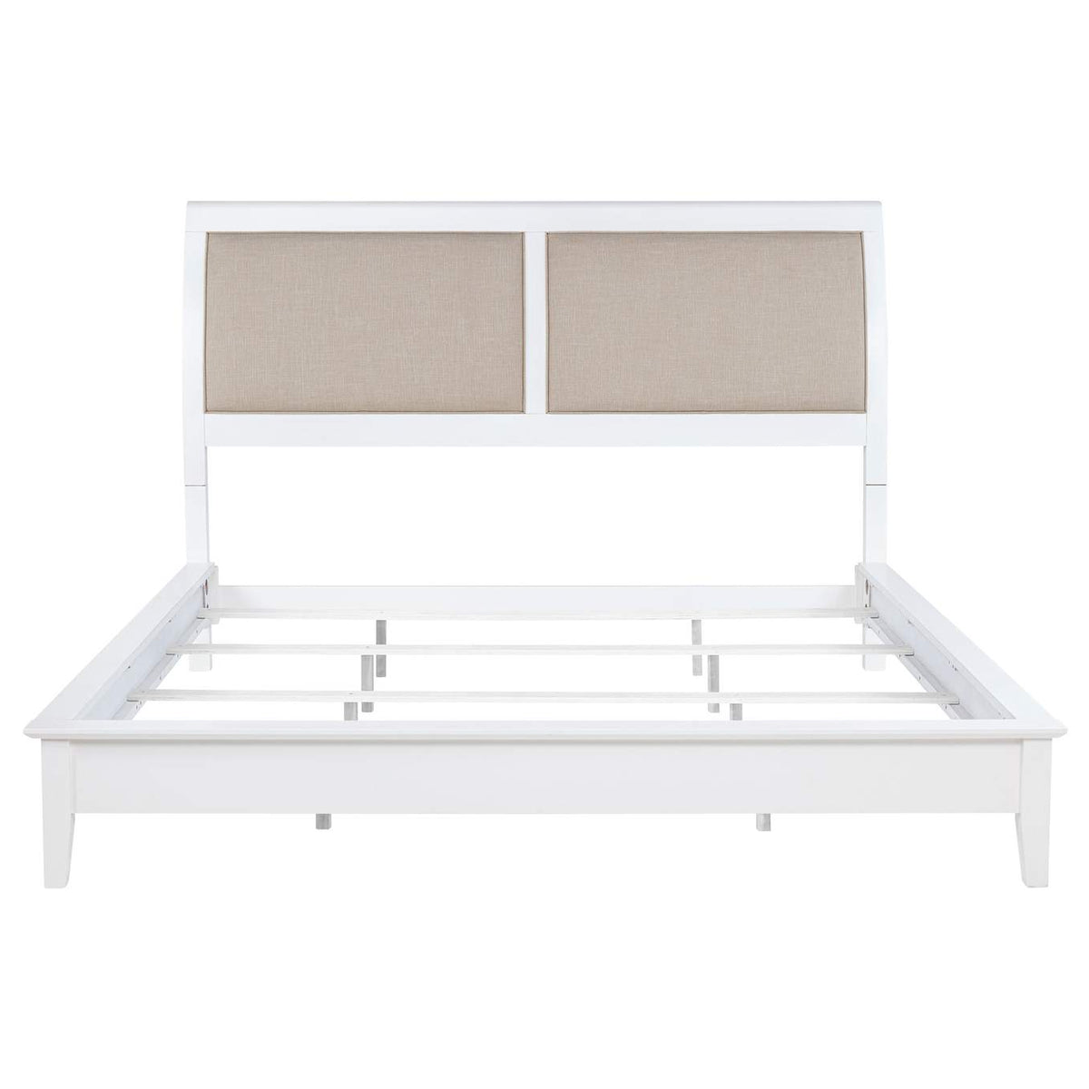 223471KE Bexhill 56-inch Upholstered Eastern King Panel Bed White