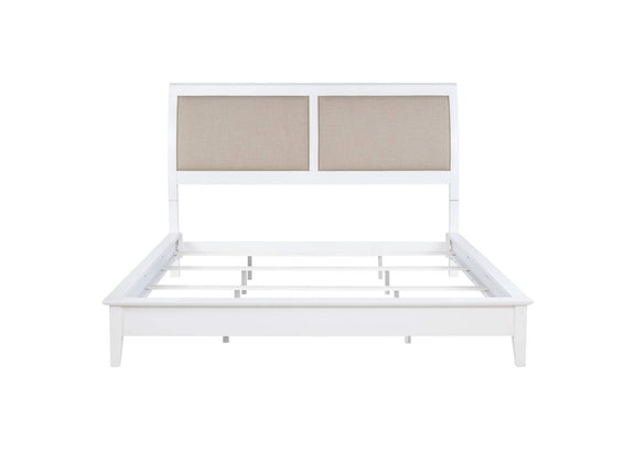 223471KE Bexhill 56-inch Upholstered Eastern King Panel Bed White
