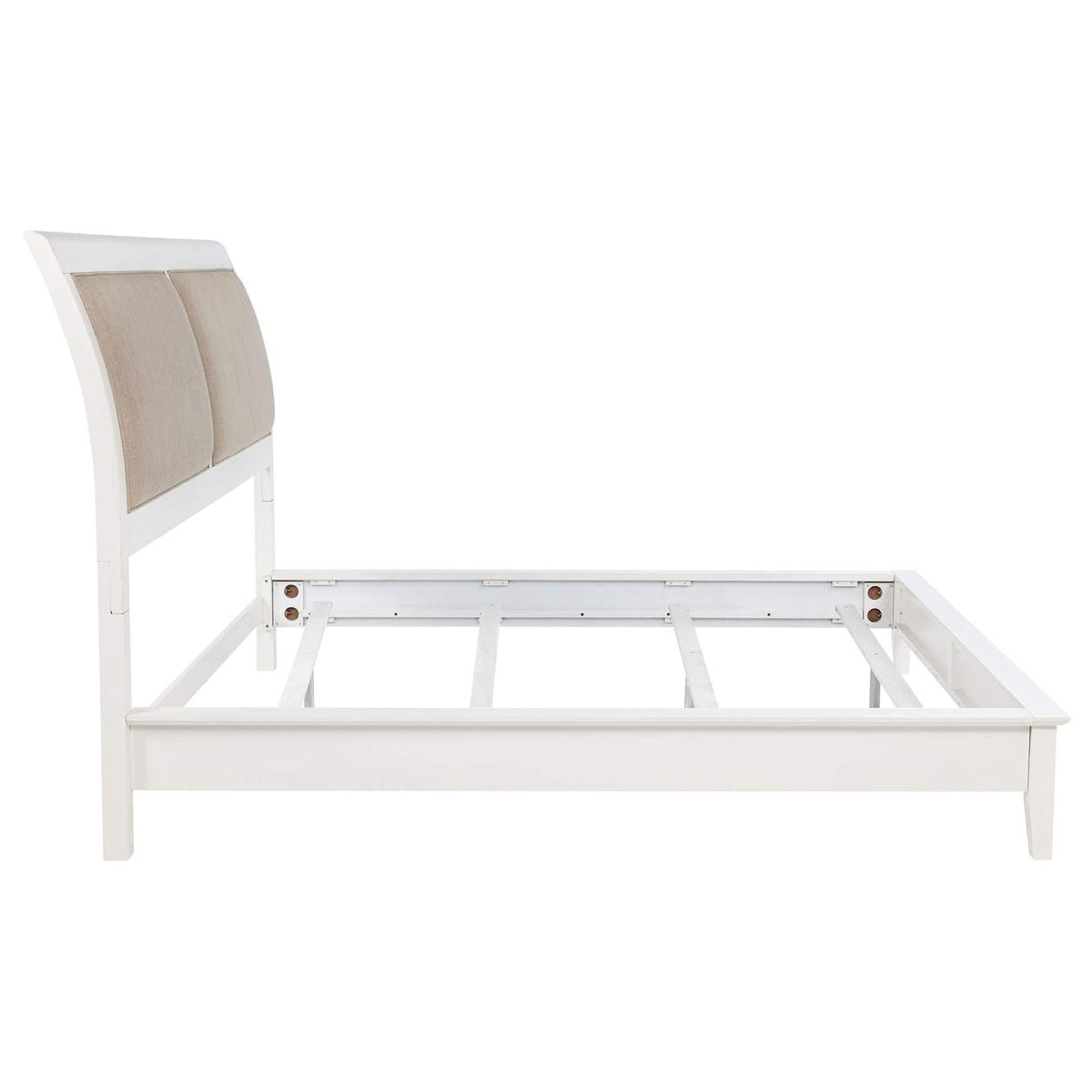223471KE Bexhill 56-inch Upholstered Eastern King Panel Bed White