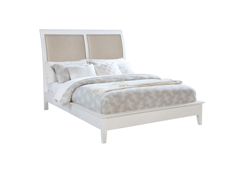 223471Q Bexhill 56-inch Upholstered Queen Panel Bed White