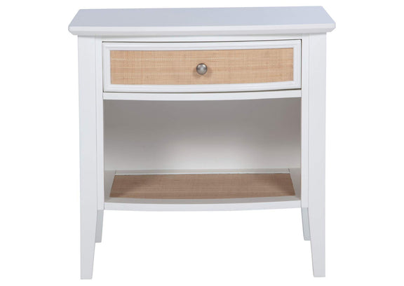 223472 Bexhill 1-drawer Nightstand Bedside Table White