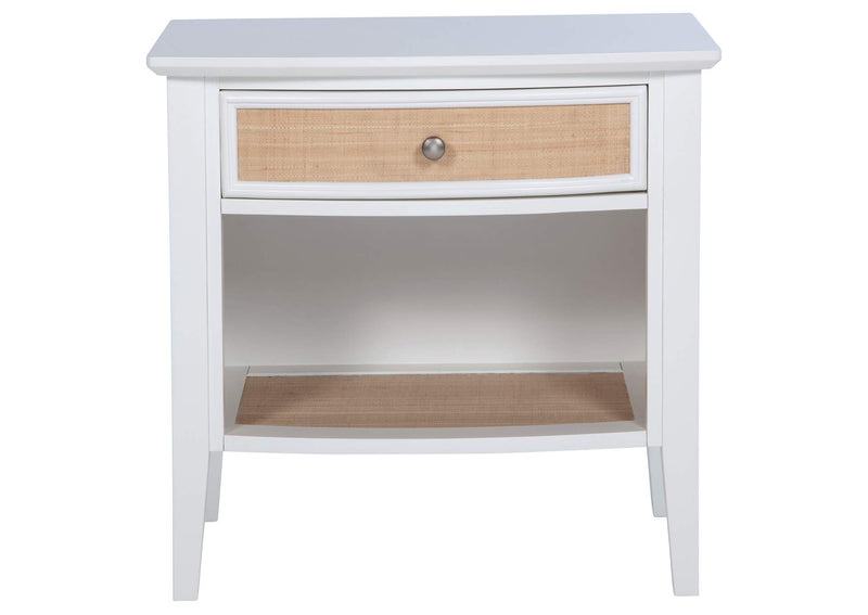 223472 Bexhill 1-drawer Nightstand Bedside Table White