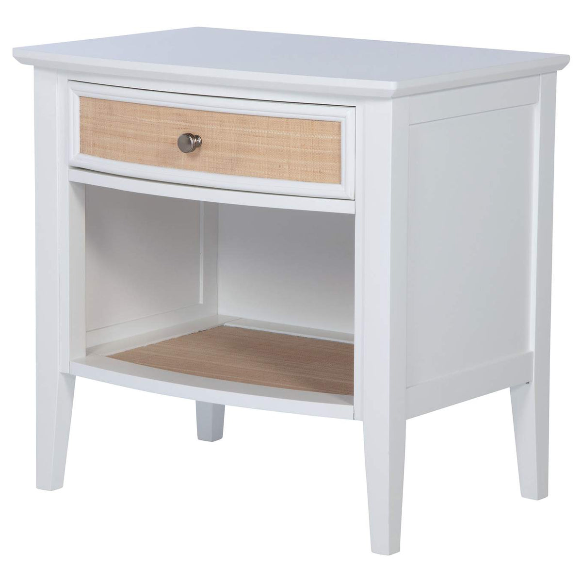 223472 Bexhill 1-drawer Nightstand Bedside Table White