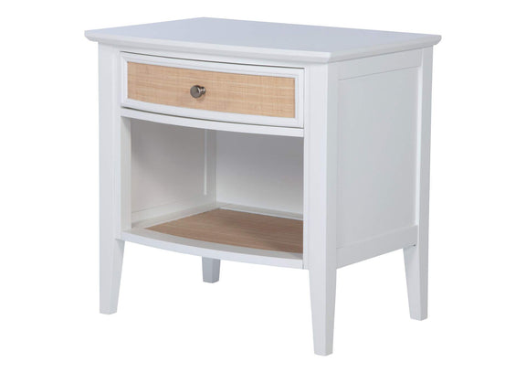 223472 Bexhill 1-drawer Nightstand Bedside Table White