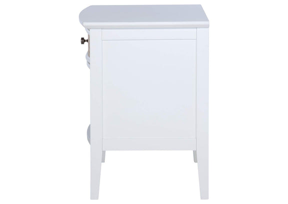 223472 Bexhill 1-drawer Nightstand Bedside Table White