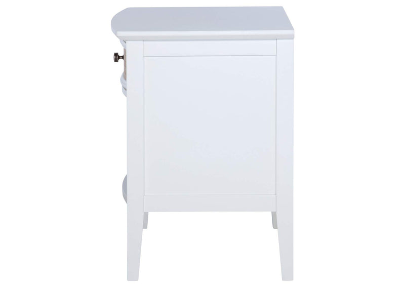 223472 Bexhill 1-drawer Nightstand Bedside Table White