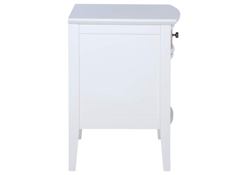 223472 Bexhill 1-drawer Nightstand Bedside Table White