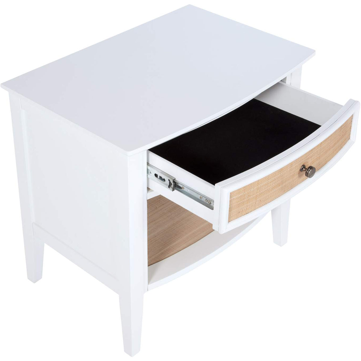 223472 Bexhill 1-drawer Nightstand Bedside Table White