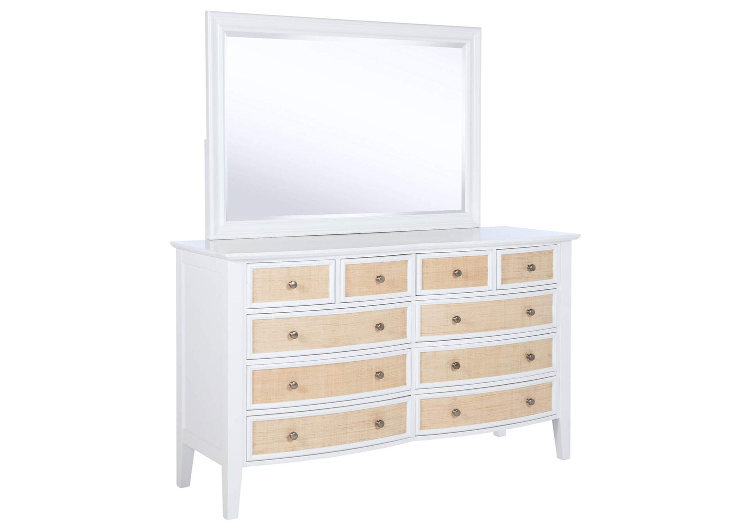 223473M Bexhill 10-drawer Dresser and Mirror White