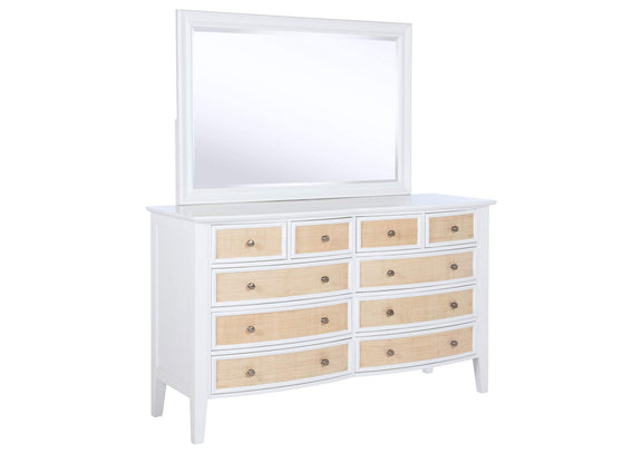 223473M Bexhill 10-drawer Dresser and Mirror White