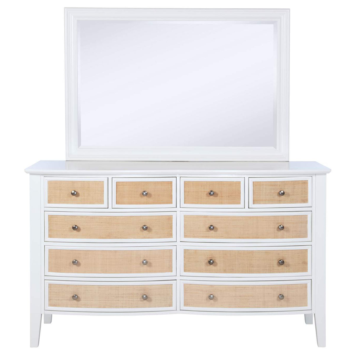 223473M Bexhill 10-drawer Dresser and Mirror White