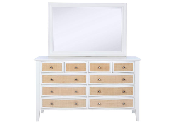 223473M Bexhill 10-drawer Dresser and Mirror White