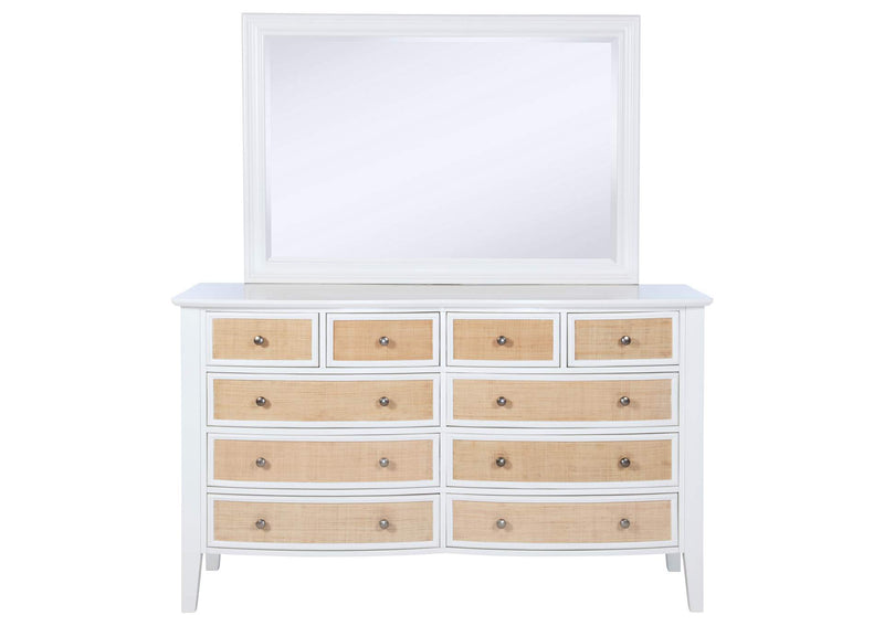 223473M Bexhill 10-drawer Dresser and Mirror White