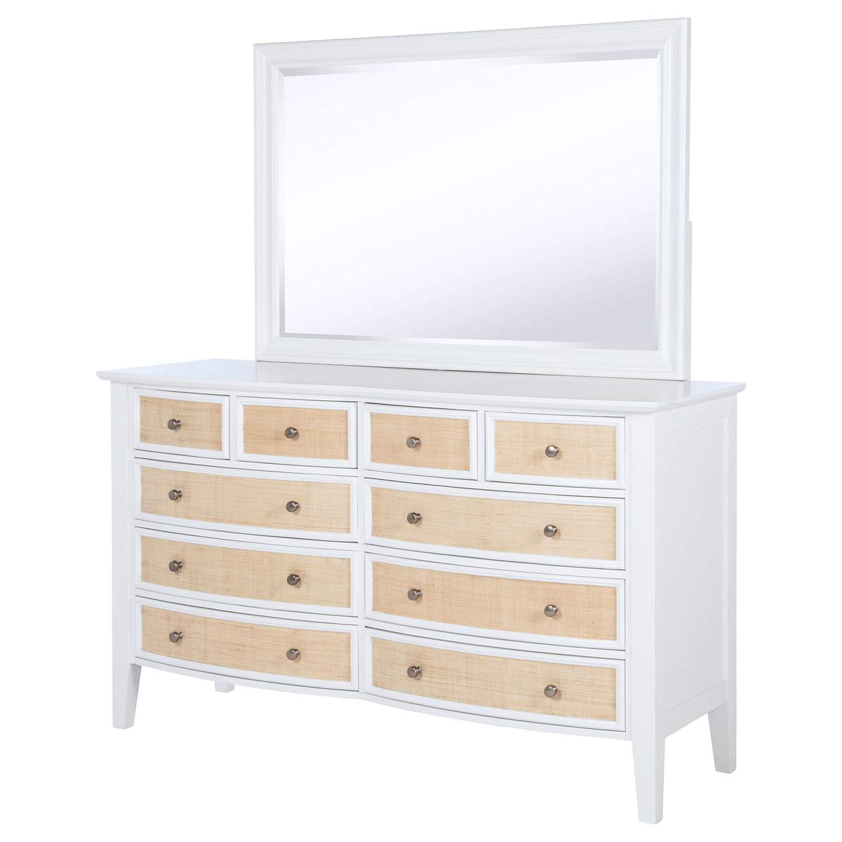 223473M Bexhill 10-drawer Dresser and Mirror White