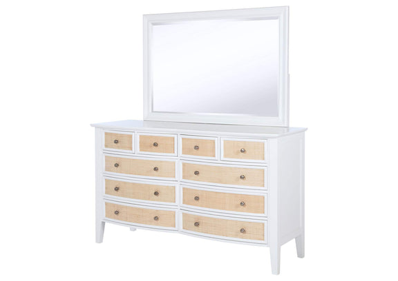 223473M Bexhill 10-drawer Dresser and Mirror White