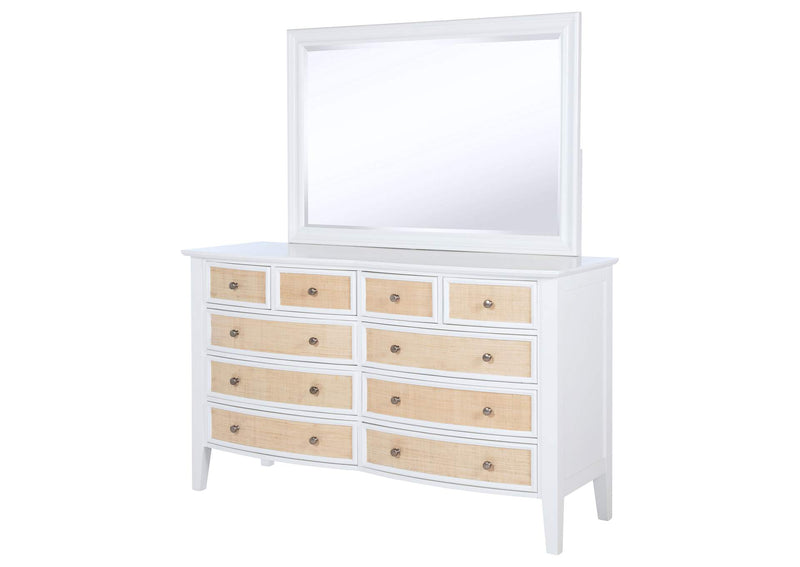 223473M Bexhill 10-drawer Dresser and Mirror White
