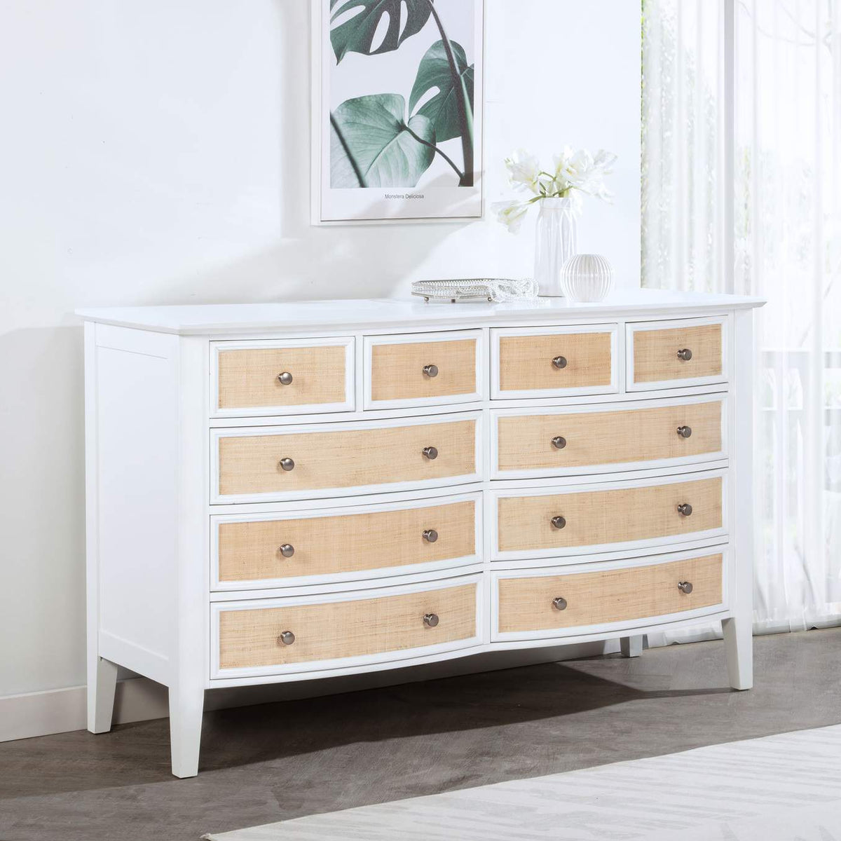 223473 Bexhill 10-drawer Dresser Cabinet White