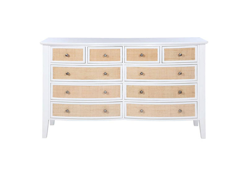 223473 Bexhill 10-drawer Dresser Cabinet White