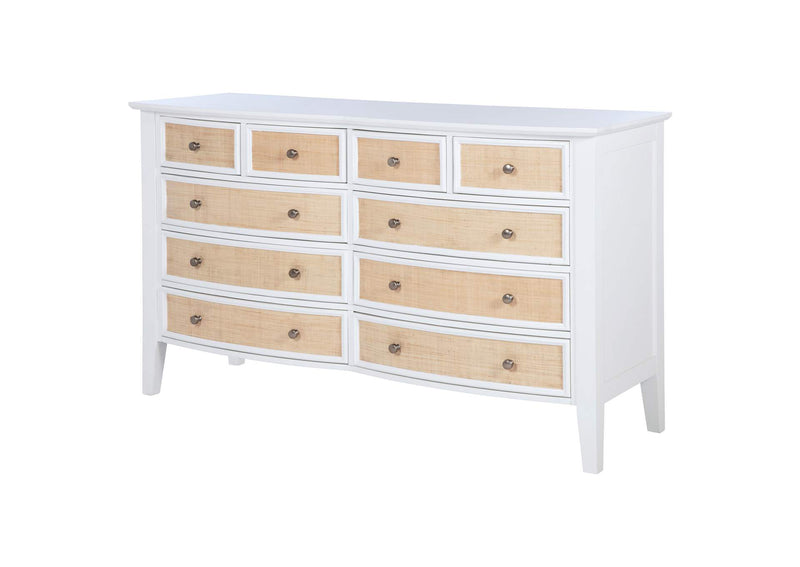 223473 Bexhill 10-drawer Dresser Cabinet White
