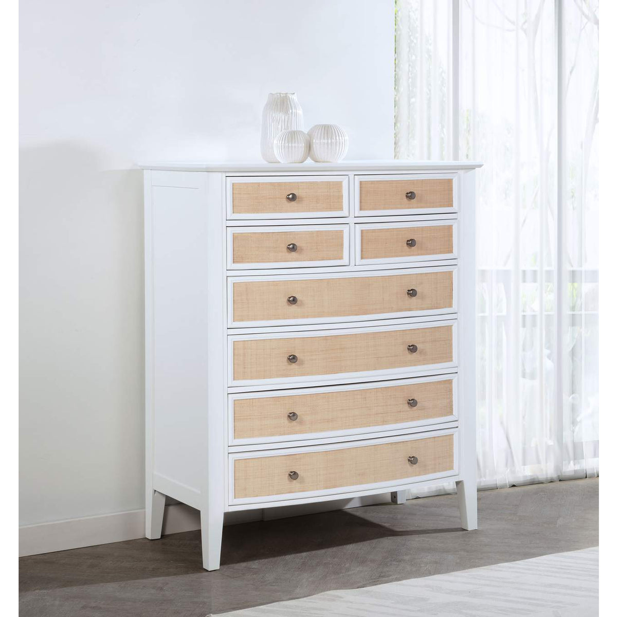 223475 Bexhill 8-drawer Chest of Drawers White