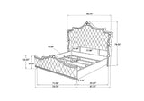 223521KE Antonella Upholstered Eastern King Panel Bed Ivory and Camel