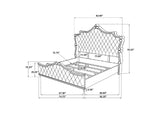 223521KW Antonella Upholstered California King Panel Bed Ivory And Camel