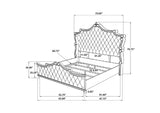 223521Q Antonella Upholstered Queen Panel Bed Ivory and Camel