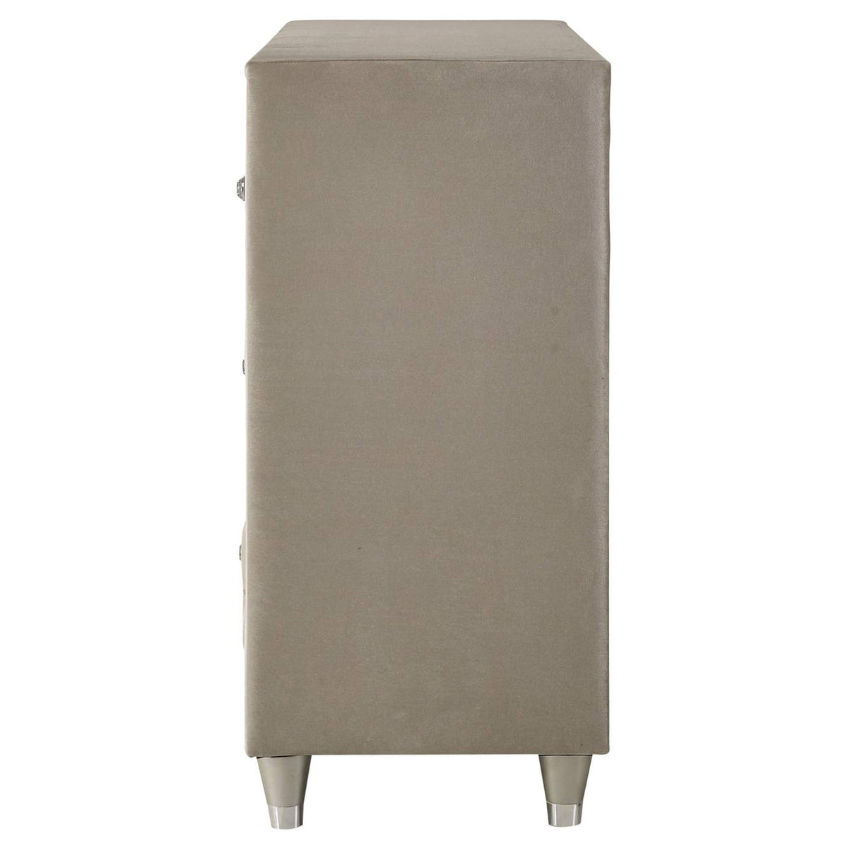 223523 Antonella 7-drawer Upholstered Dresser Ivory and Camel
