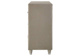 223523 Antonella 7-drawer Upholstered Dresser Ivory and Camel